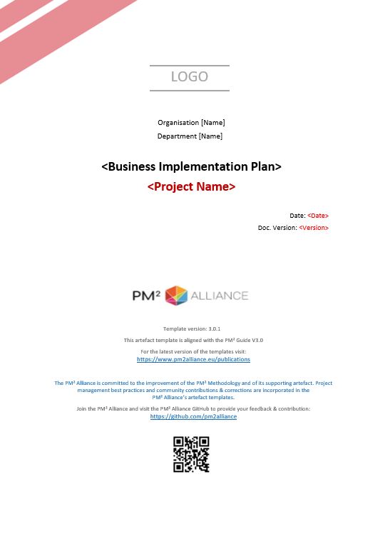 Business Implementation Plan - PM².guide